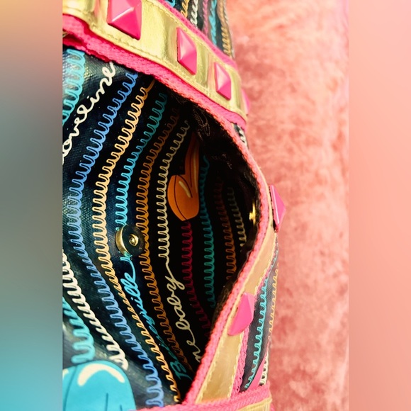 Vtg Betsey Johnson Y2K Black Call Me Betseyville Phone Barrel Bag Dress Handbag - Picture 14 of 14